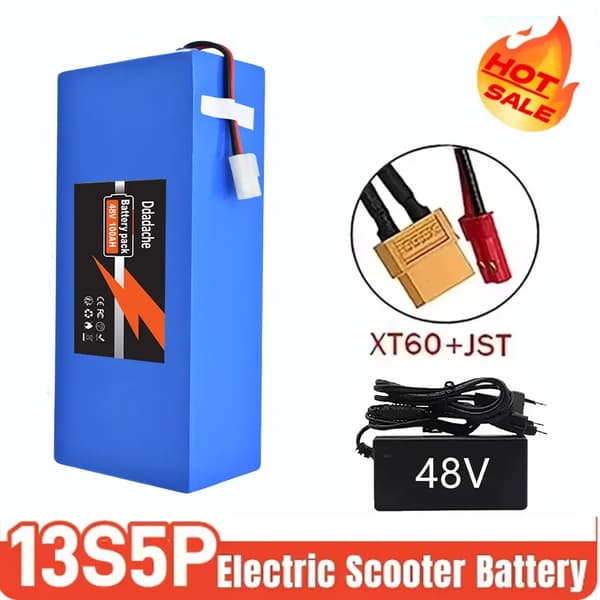 Batteripakke, 48V Lithium, 100Ah Kapacitet,XT60-JST oplader