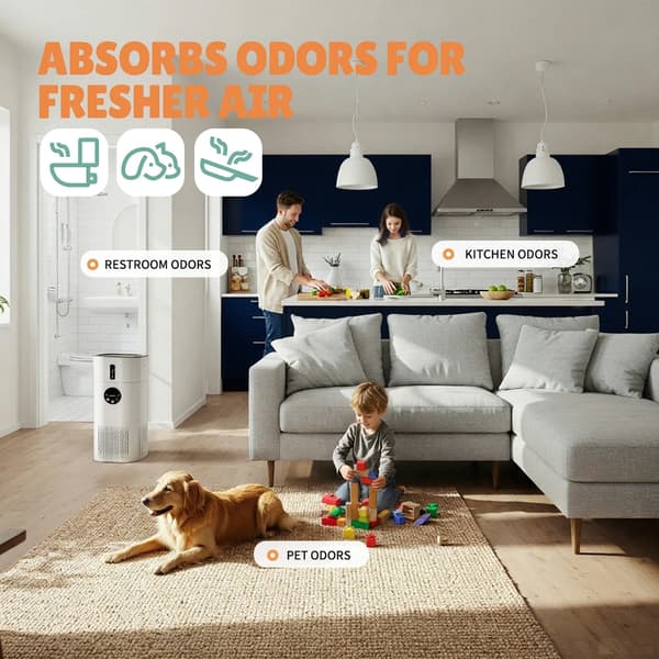 Luftrenare, Multifunktionsenhet, Fuktning,220V, VIT