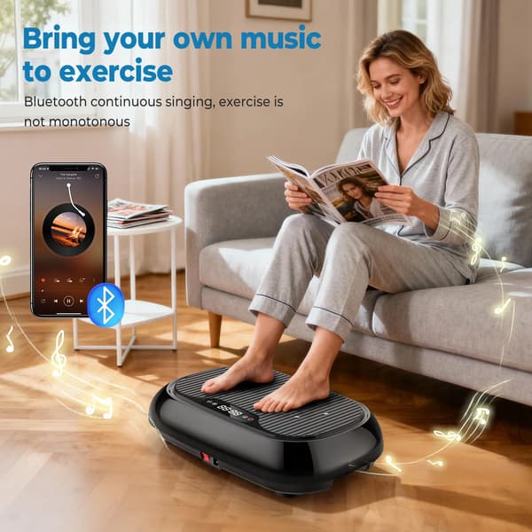 Värähtelylauta, 120 Nopeusasetusta, Bluetooth-kaiutin,musta