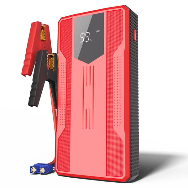 Bil Jump Starter, 12000mAh Kapacitet, 400A Spidstrøm,RØD R23S
