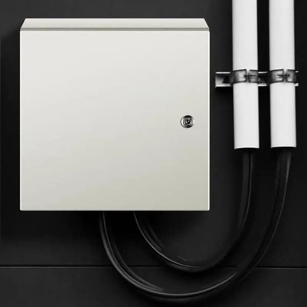 Elektrisk kapsling, kolstål, IP65-skydd, Ljusgrå