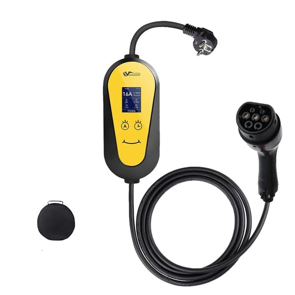 EV-laddare, bärbar typ 2, appkontroll,Typ2, 3.5KW 16A