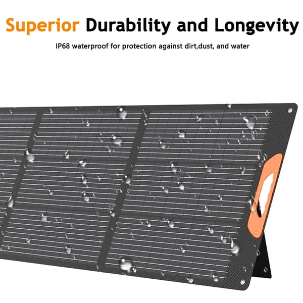 Bærbar Solpanel, 200W Strømudgang, Vandtæt Design,21v 200w