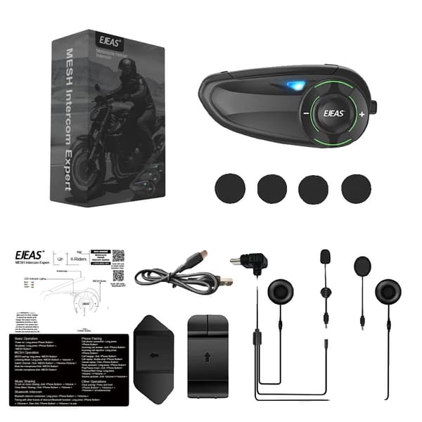 Hjälmheadset, Bluetooth-anslutning, Vattentålig design,1PC Q8