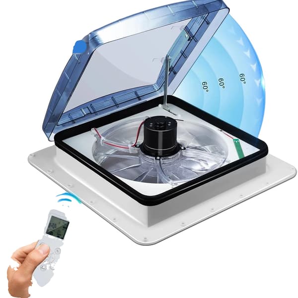 RV Blæser, Fjernbetjening, Intelligent Regnsensor,40CM-12V