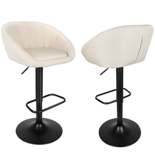 Barstol, Justerbar Højde, Moderne Minimalistisk Design,Hvid Ris