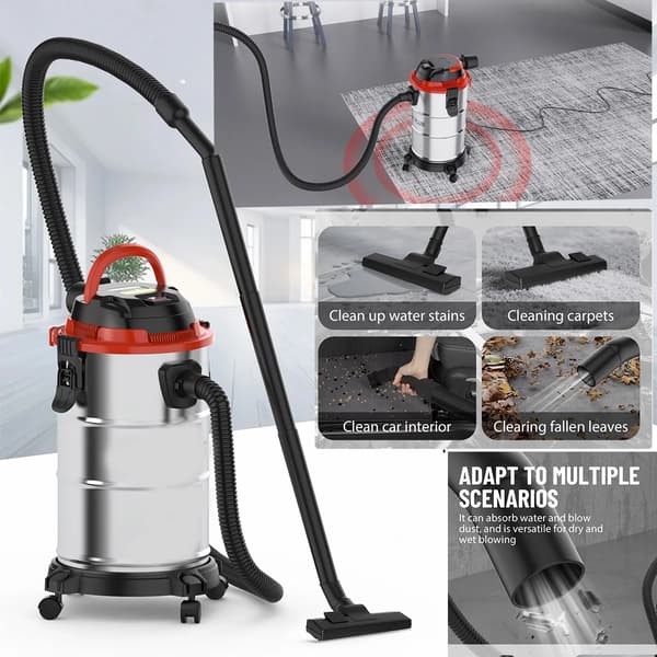 Våd Tør Støvsuger, 1200W Effekt, 20L Kapacitet,EU, Lys Grå