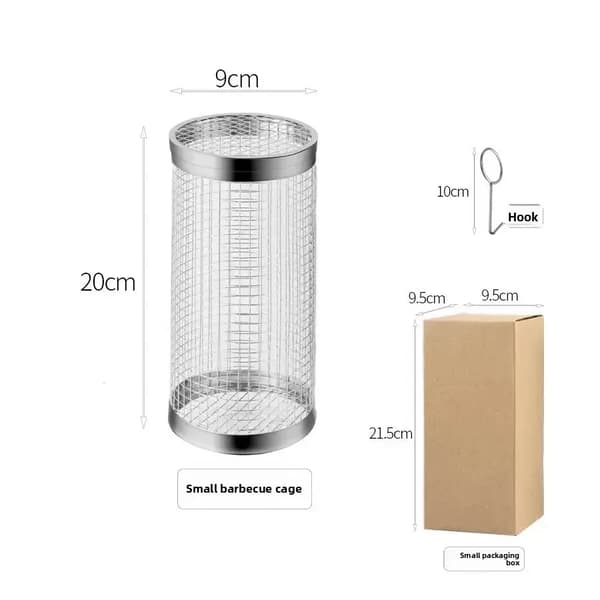 BBQ Bur, Rustfrit Stål, Bærbar Design,20x9x9cm