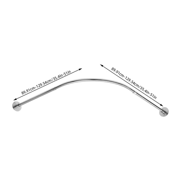 Duschdraperistång, Justerbar Längd, Ingen Borrning Installation,silver