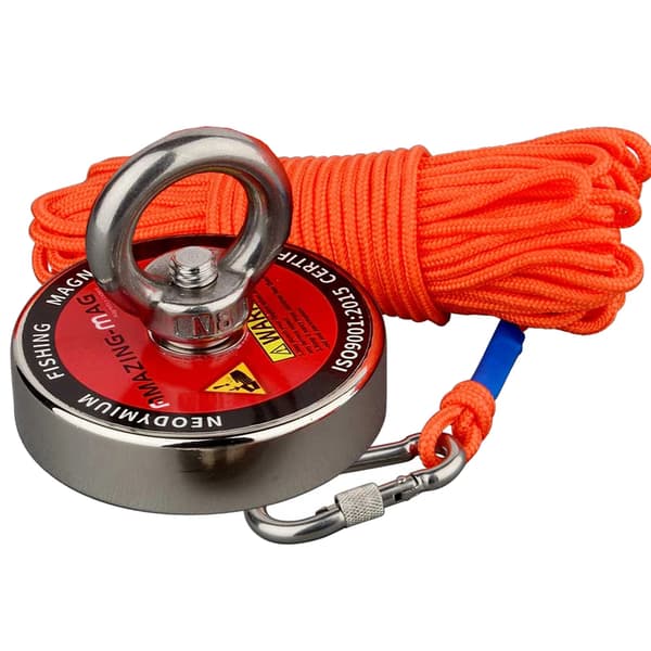 Magnet, 140KG Hållkraft, 10m Rep,Magnet med rep