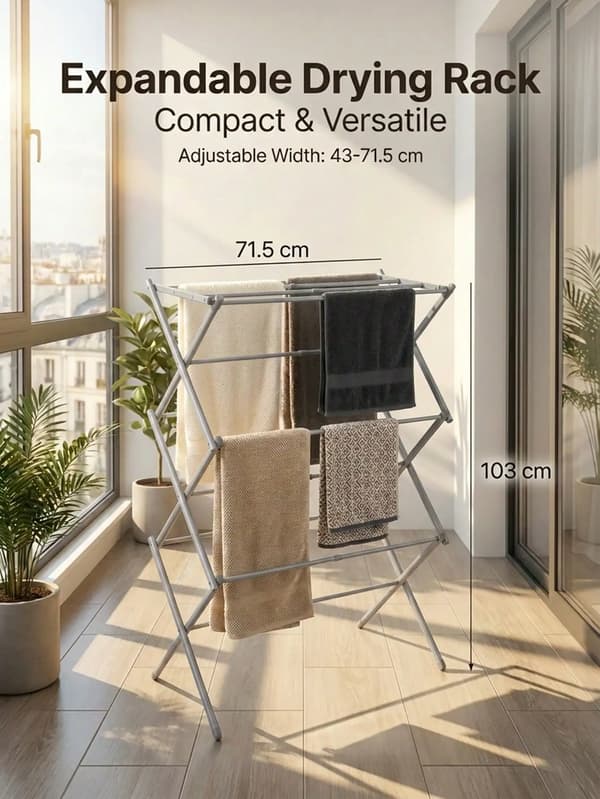 Tøjstativ, Foldbart Design, Multi-Lag Kapacitet,MØRKE GRÅ