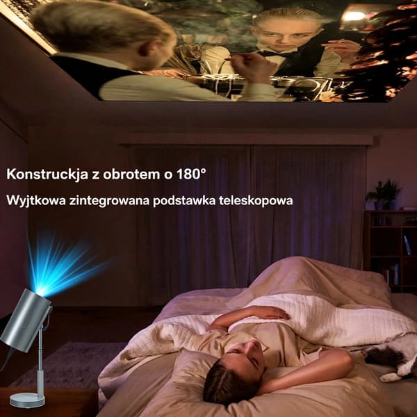 Videoprojektor, Native 1080P, Wi-Fi Bluetooth-forbindelse,Farve1