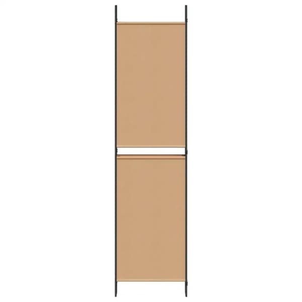 Skærmdivider, stofkonstruktion, 6-panel design,Lys Gul