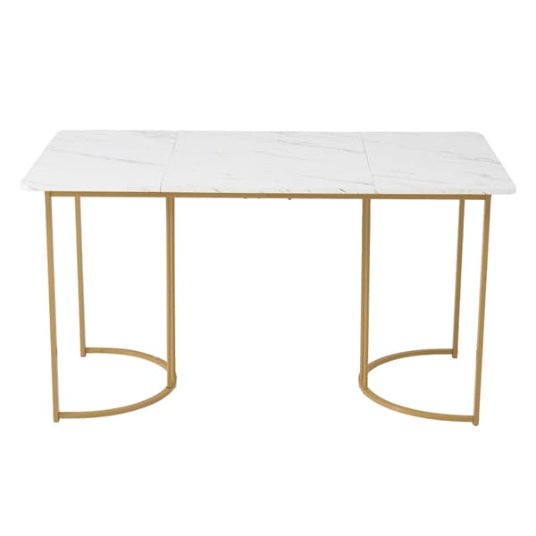 Matbord, Modern Design, Justerbara Fötter,Vit
