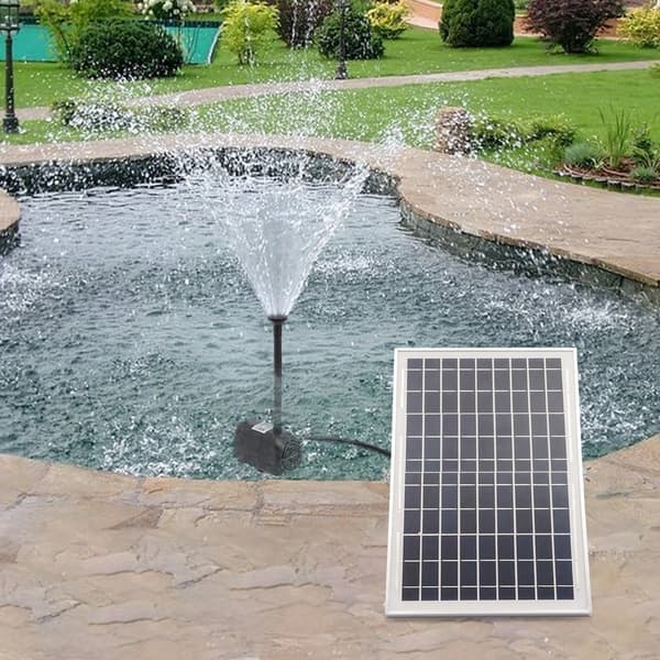 Solvattenpump, Justerbar Flödeshastighet, Miljövänlig,svart