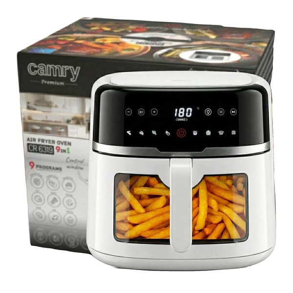 Air Fryer, 8L Kapacitet, 9 Madlavningsprogrammer,EU, HVID