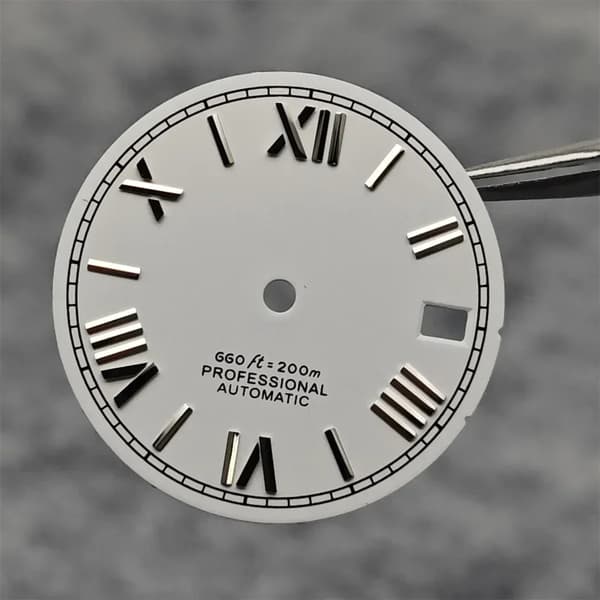 Urskive, Romersk Tal Dial, Rustfrit Stål Konstruktion,HVID