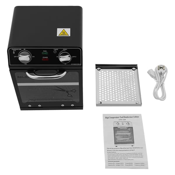 Sterilisator, 8L Kapacitet, Justerbar Temperaturkontrol,sort