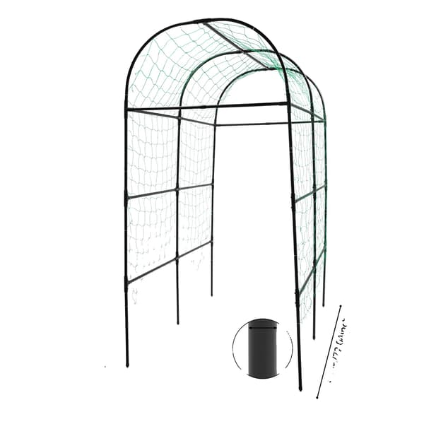Trädgårdsgaller, Hållbar Stålstruktur, Elegant Båge Design,230cm