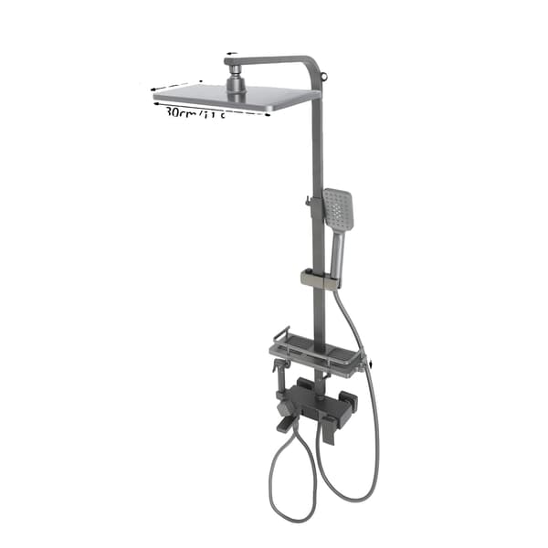 Brusesystem, LED-display, flere spraytilstande,grå