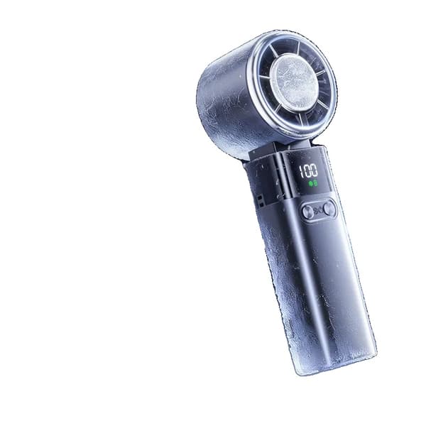 Køleventilator, USB-genopladelig, højhastigheds turbo motor,sort