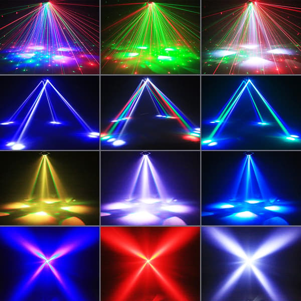Rörlig Huvudlampa, DMX-kontroll, Multi-Effekt Design,EU-kontakt