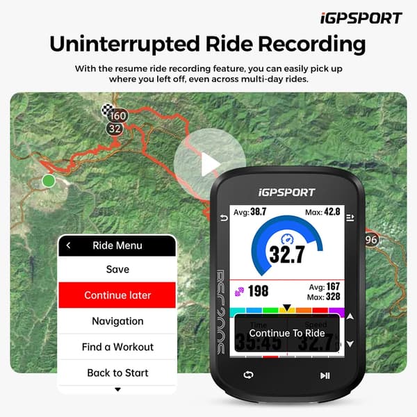 GPS Cykelcomputer, Farverig Navigation, Trådløs Forbindelse,BSC200S
