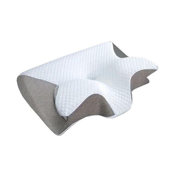 Minnesskum Cervikal Kudde, Ergonomisk Design, Konturerat Stöd,Ljusgrå