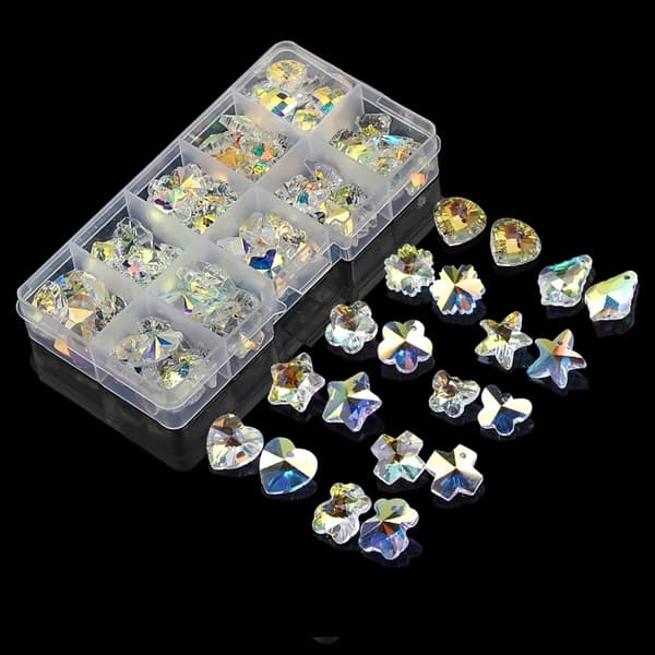 Løse Perler, Glasmateriale, Rund Form,Glas vedhæng