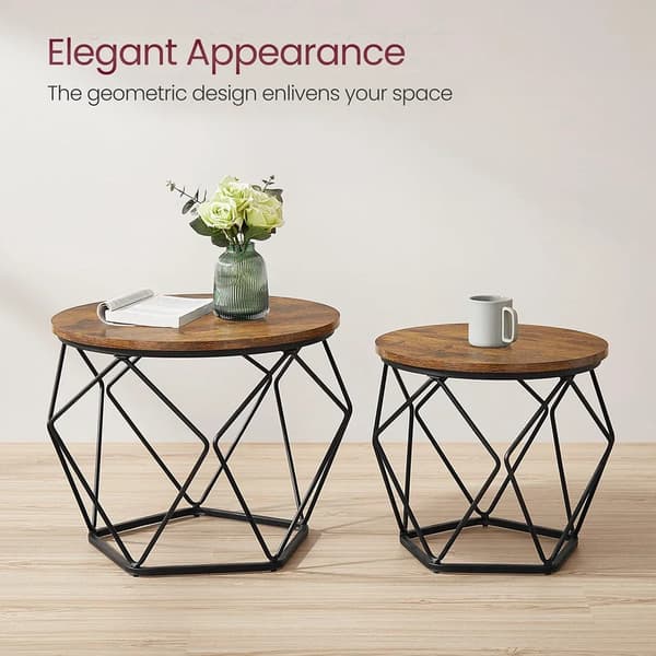 Moderna Kaffe Bord, Set om 2, Mångsidig Design,Choklad