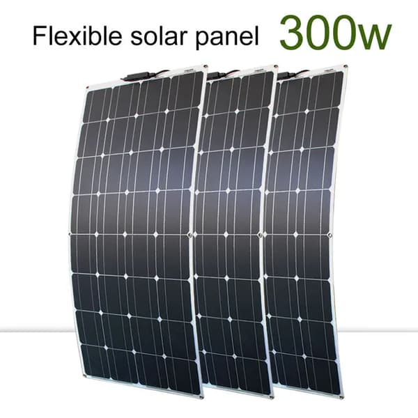 Flexibel solpanel, 200W effektutgång, inkluderad 12V/24V kontrollenhet, 300w solpanel