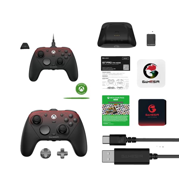 Gaming Controller, Kablet, Kompatibel med Xbox og PC,sort
