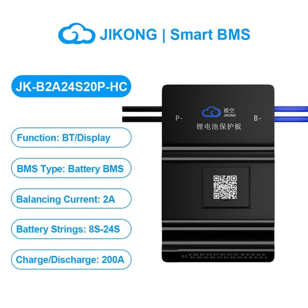 Batteristyringssystem, Aktiv Balancefunktion, Smart Forbindelse,JK-B2A24S20P-HC