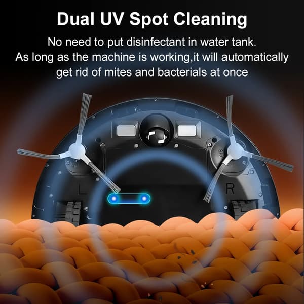 Robotstøvsuger, Selv-tømning Funktion, Dobbelt Laser Navigation,EU