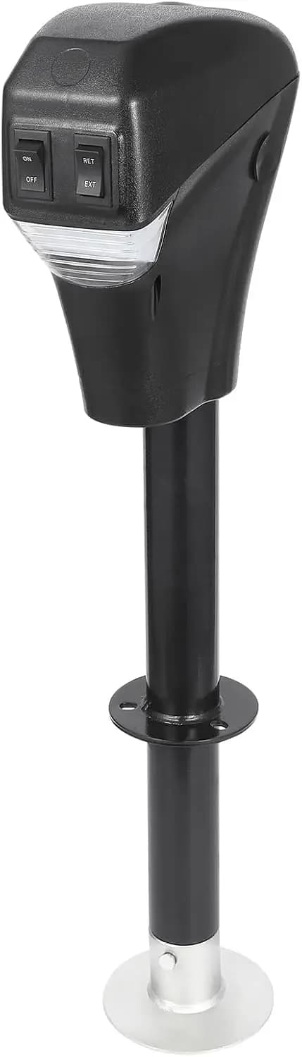 Sähkötukijalka, LED-etuvalo, 12V DC-virtalähde,Musta