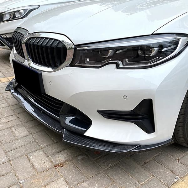 Front Bumper Lip, Holdbart ABS Materiale, Nem Bolt-On Installation,Klaver sort