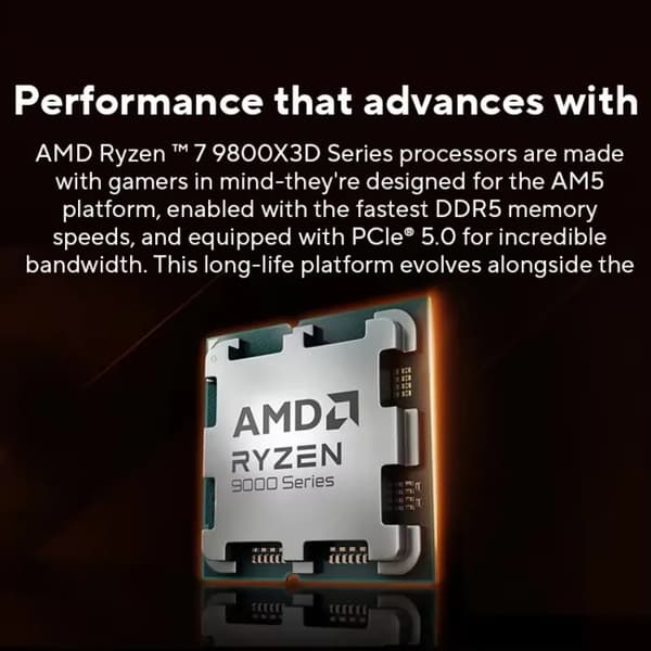 Processor, 8 kerner, 16 tråde, maksimal boost-hastighed 5,2 GHz, L3-cache 96 MB, TDP 120W