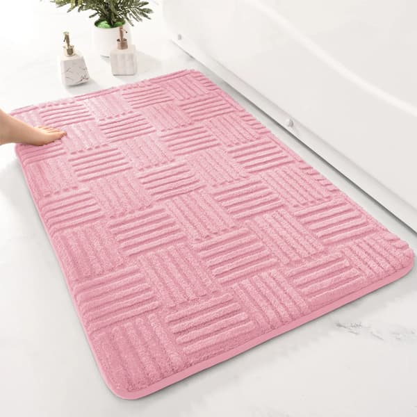 Gulvmåtte, skridsikker design, nem vedligeholdelse,50x80cm-b, Rosa