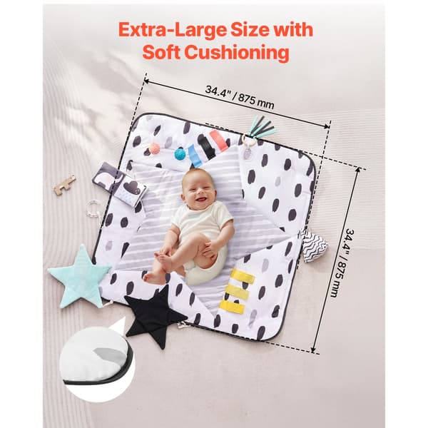 Babylekmatta, Mjuk Tyg, 6 Interaktiva Leksaker,6 Leksaker