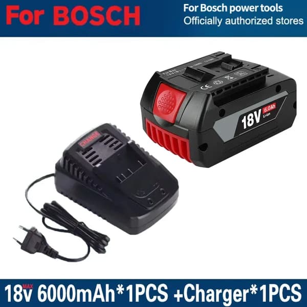 Lithiumbatteri, 18V, 6000mAh kapacitet,6.0AHx1-LaderX1