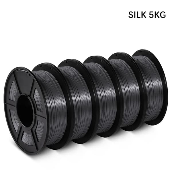 3D-printer filament, PLA-materiale, miljøvenligt design,SILKE SORT 5KG