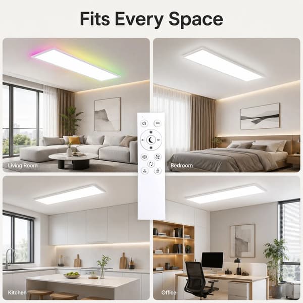 Takpanelbelysning, dimbar, RGB-bakgrundsbelysning,40W, föränderlig