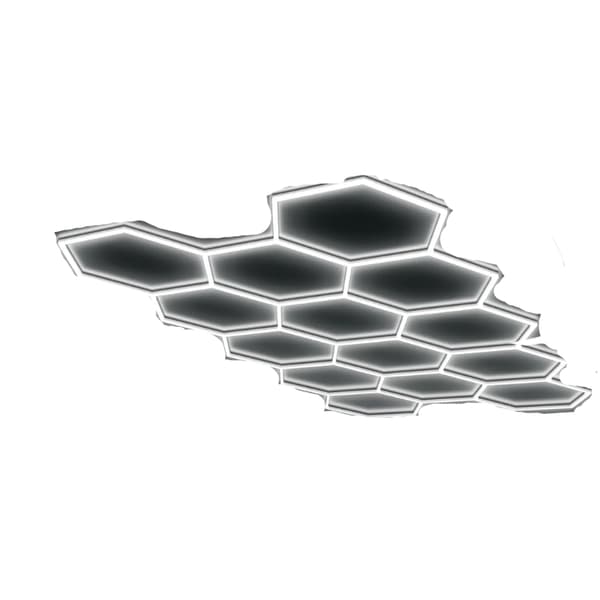 Loftlampe, Hexagonal Design, Energi Effektiv,14 Hul, Ingen-b