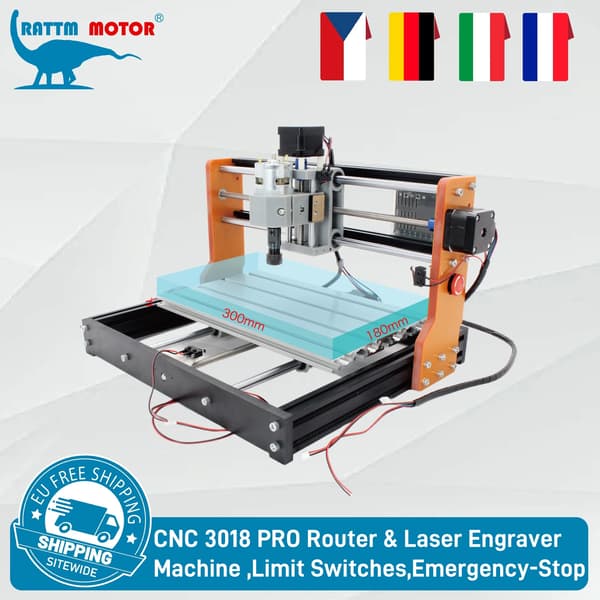 CNC-fräsmaskin, GRBL-kontroll, lasermodul,Bara 3018 Router Maskin
