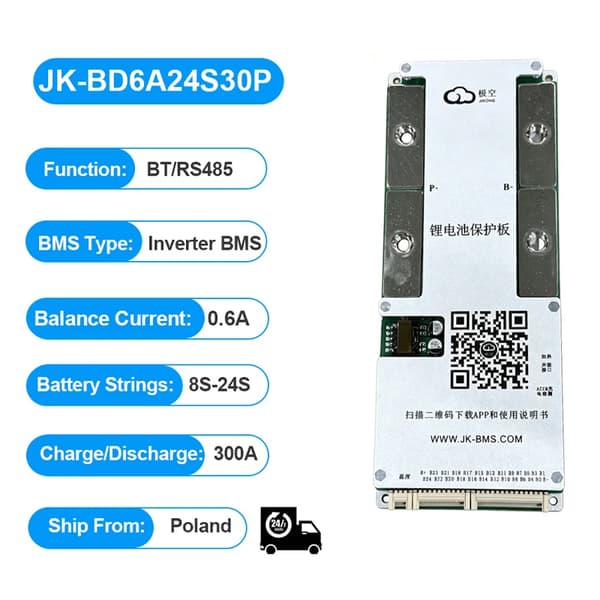 Batteristyringssystem, Bluetooth-forbindelse, Aktiv balance teknologi,JK-BD6A24S30P