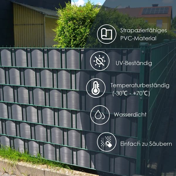 Integritetsskärm, UV-beständig, väderbeständig design,Grå