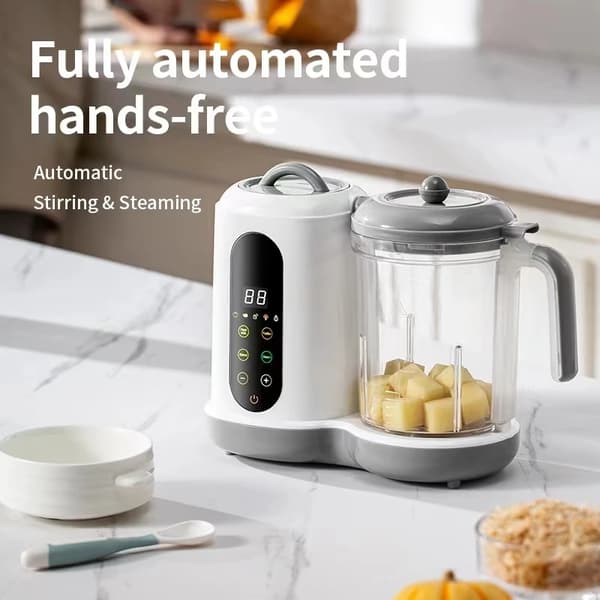 Barnmatstillverkare, Ångning, Blandning,Silvergrå, 220V