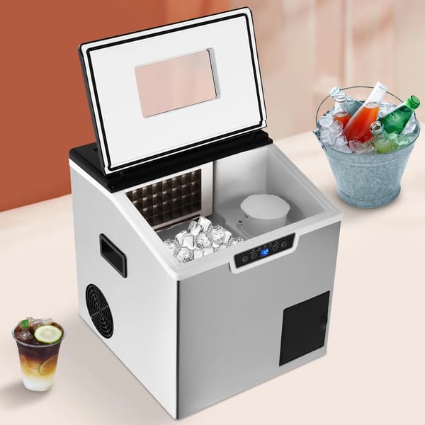 Jäävalmistuskone, 2-in-1 Toiminnallisuus, LCD-näyttö,HARMAA