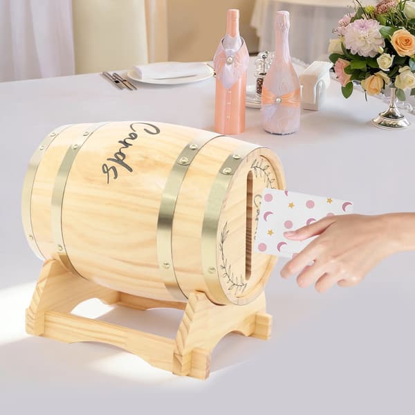 Bröllopskortlåda, Elegant Design i Furu, Generös Kapacitet,Träfärg