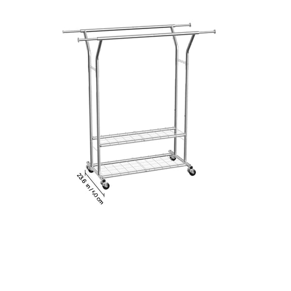 Klädhängare, Rullande Design, Sidokrokar,Silver typB